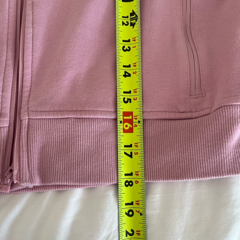Pink Athletic Hoodie with Zippered Pockets - Picture 6 of 6